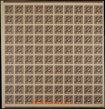 229317 -  COUNTER SHEET / Pof.60, Mercure L 2h brown, complete 100 pc