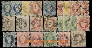 22935 - 1867 VI. issue - fine print, selection of 23  pcs stamp., i.
