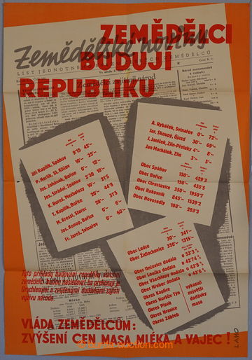229352 - 1945 CZECHOSLOVAKIA 1945-92 / Zemědělci budují republic, 