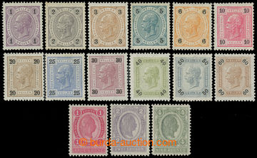 229362 - 1899 Mi.69-83, Franz Joseph I. 1H - 4Kr, complete set, vario