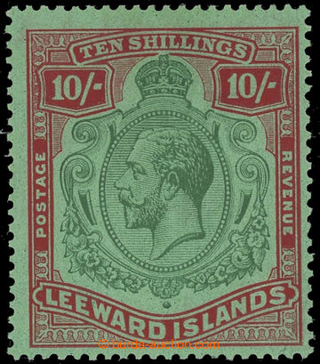 229421 - 1928 SG.79c, George V. 10Sh with plate variety - NICK IN TOP