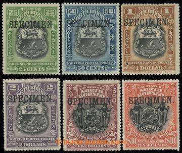 229427 - 1911 SG.178s-183s, Coat of arms 25C - $10 with overprint SPE