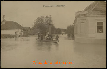 229433 - 1911 KUNOVICE - povodeň, reál foto, Jan Jelínek / Zámeč