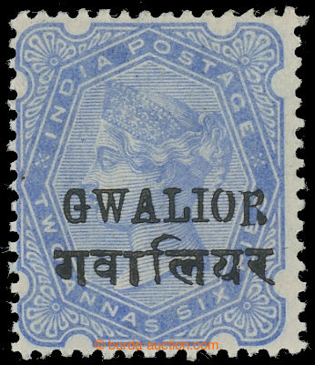 229434 - 1903 SG.43e, indická Viktorie 6P modrá s DV přetisku Tall