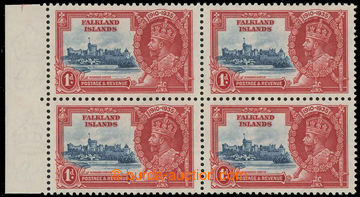 229450 - 1935 SG.139d, Jubilejní Jiří V. 1P, krajový 4-blok, lev
