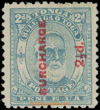229483 - 1895 SG.27a, přetisková Jiří I. 2½P/2P světle modrá s