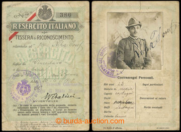 229488 - 1918-1920 ITALY / identification passport Czech legionnaire 