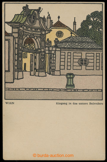 229557 - 1910 Wiener Werkstaette No.229, Wien - Belvedere, color, Un;