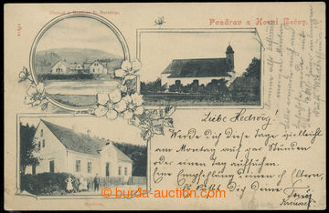 229563 - 1905 HORNÍ BEČVA - Kostel, obchod, myslivna, 3 záběrová