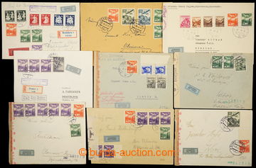 229646 - 1941-1943 sestava 15ks dopisů vyfr. leteckými zn. 30h - 10