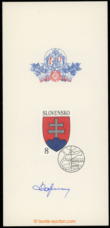 229668 - 1993 ZNL, Zvláštní nálepní list s 1. známkou Slovenska