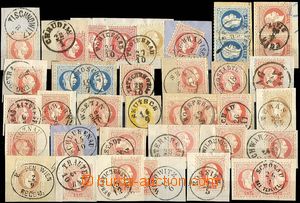 22967 - 1867 VI. issue - selection of 31  pcs cut-squares with whole