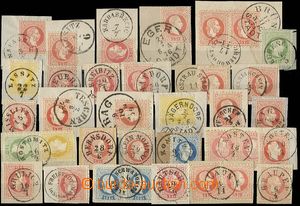 22968 - 1867 VI. issue - selection of 30  pcs cut-squares with whole