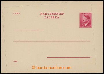 229681 - 1944 CZL5, letter-card 1,20 Koruna A. Hitler. Un, with mainl