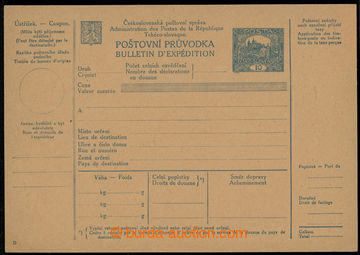 229684 - 1921 CPP15, Hradčany 10h, dispatch note for international t