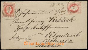 22973 - 1867 Reg letter franked with. 4 pcs of stamp. 5 Kreuzer VI. 