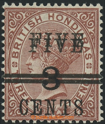 229737 - 1891 SG.49b, Victoria 3P brown with overprint 3 CENTS and ot