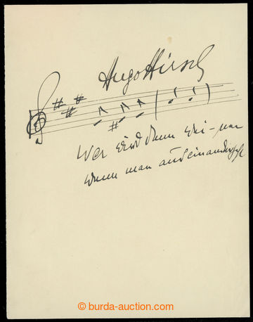 229790 - 1930? HIRSCH Hugo (1884-1961), německý skladatel židovsk