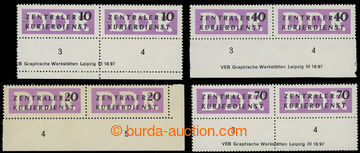 229859 - 1956 CENTRAL COURIER SERVICE / ZKD  Mi.6X II - 9X II, comple