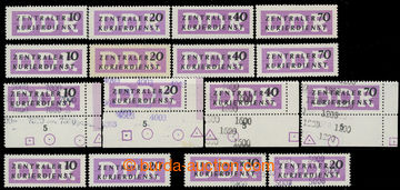 229863 - 1956-1957 CENTRAL COURIER SERVICE / ZKD  selection of 16 sta