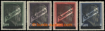 229901 - 1945 ANK.9-12, unissued A. H. 1RM - 5RM with overprint OSTER