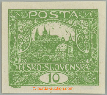229937 -  Pof.6, 10h green; hinged, at top production fold, exp. by F