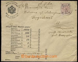 22994 - 1891 money letter for pre-printing envelope in/at Ruthenian 
