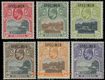 230030 - 1903 SG.55s-60s, Edward VII. 1P - 2Sh with overprint SPECIME