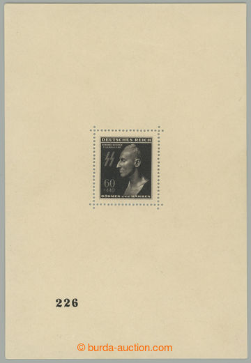 230039 - 1943 Pof.A111; Mi.Bl.I, Heydrichův aršík / Heydrich Block
