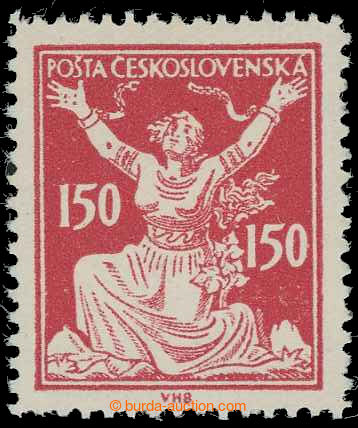 230045 -  Pof.159B, 150h red with line perforation 13¾, type III.; m