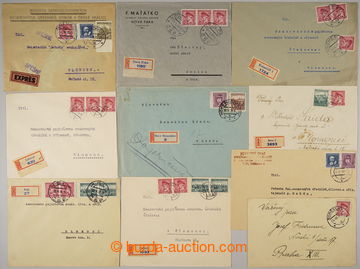 230164 - 1939 comp. 10 pcs of letters with forerunner and parallel fr