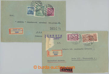 230189 - 1935-1936 SLATINSKÉ DOLY, MUKAČEVO /  R a R+Ex dopis, oba 