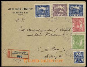 23031 - 1920 commercial Reg letter with Pof.16 2x, 15, 9C, 10A, 143.