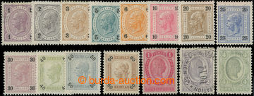 230385 - 1899 Mi.69-83, Franz Joseph I. 1H - 4Kr, complete set, 2 Kre
