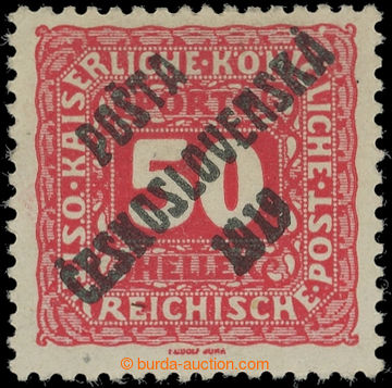230403 -  Pof.79, Small numerals 50h red, type I.; hinged, certificat