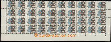 230490 - 1974 Pof.2111, Poštovní emblémy 30h, 40-blok s datem tisk