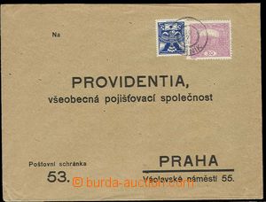 23053 - 1920 obyčejný těžší dopis, vyfr. zn. Pof.13B, 143. Zn