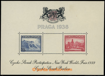 230534 - 1939 AS4a, aršík Praga 1938, černý text a černý znak, 