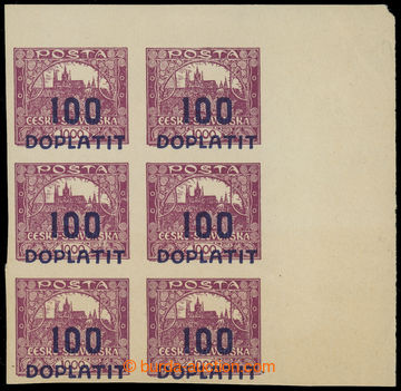 230567 - 1922 Pof.DL27, Výpotřební Hradčany 100/1000h červenofia