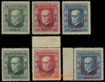 230635 - 1925 Pof.180-182, Kongres 50h - 200h, 2 kompletní série, d