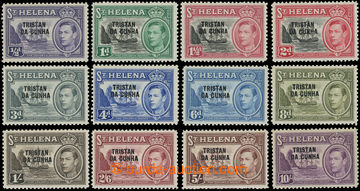 230694 - 1952 SG.1-12, stamps St. Helena George VI. ½P - 10Sh with o