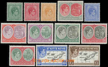 230702 - 1938 SG.68-77, George VI. ½d - £1, complete set; SG.74 6d 