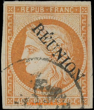 230777 - 1891 Yv.11, colonial imperforated Ceres 10C orange with over