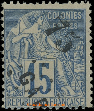 230781 - 1886 Yv.5, overprint Allegory 75C/15C blue; nice mint piece,