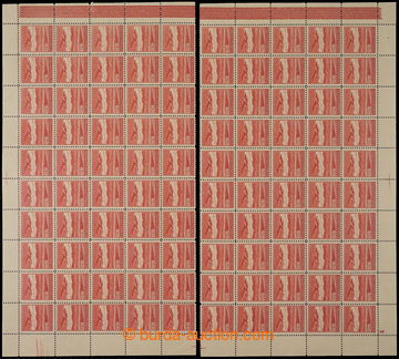 230808 -  COUNTER SHEET / Pof.L8, Definitive issue 1CZK red, wide, 2 