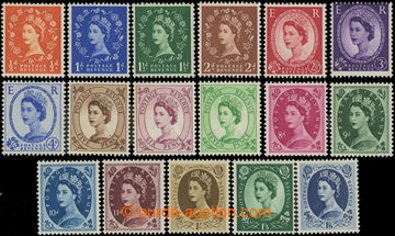 230836 - 1955 SG.540-556, complete set of 17 stamps (without SG.543b)