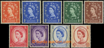 230840 - 1958 SG.587-594, complete set, 9 stamps, 2x value 1d; mint n