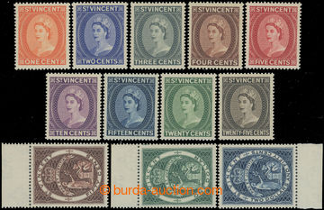 230862 - 1955 SG.189-200, Elizabeth II. 1C - $2,50; complete set, 3x 