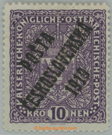 230907 -  Pof.51I, Coat of arms 10K light violet, type I.; small thin