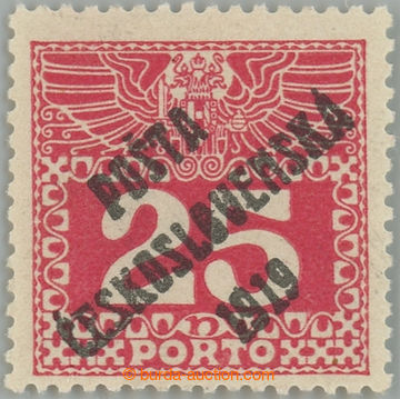 230910 -  Pof.69, Velké číslice 25h červená, II. typ; první ná
